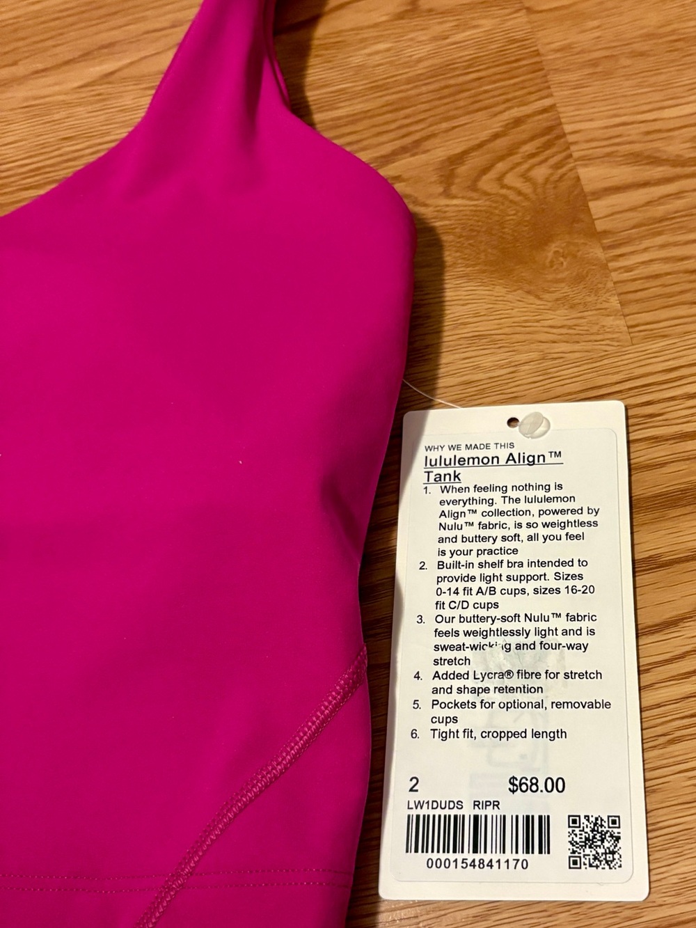 NEW lululemon Women’s Align Pink Sports Bra Tank | 2 - Picture 2 of 4